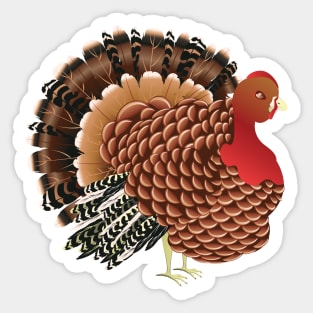 Cartoon Turkey Bird Sticker